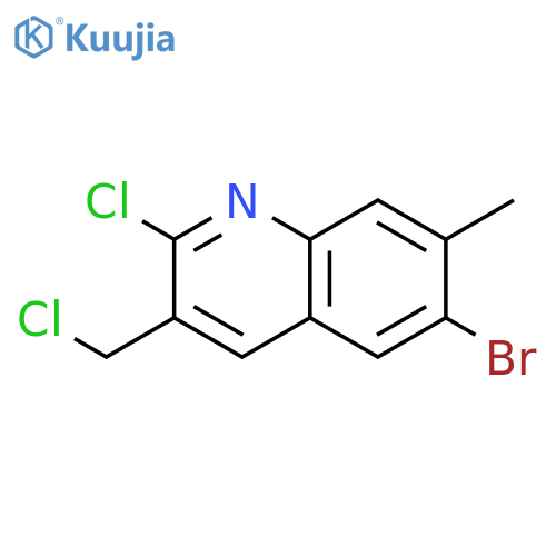 Quinoline, 6-bromo-2-chloro-3-(chloromethyl)-7-methyl- structure