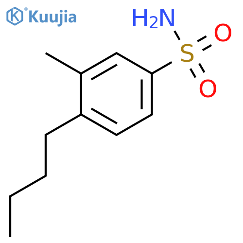 Benzenesulfonamide, 4-butyl-3-methyl- structure