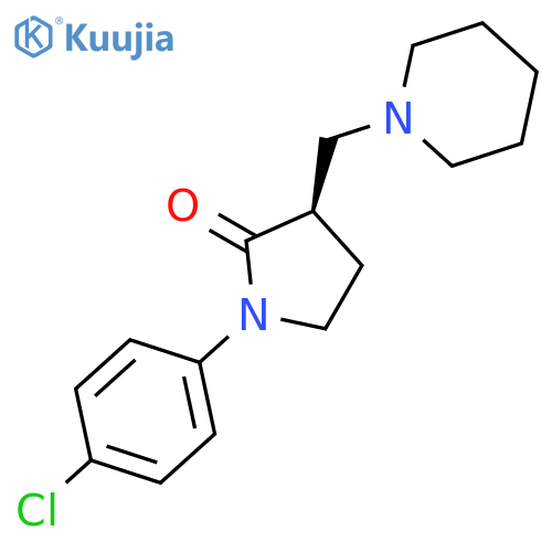 2-Pyrrolidinone, 1-(4-chlorophenyl)-3-(1-piperidinylmethyl)-, (R)- structure