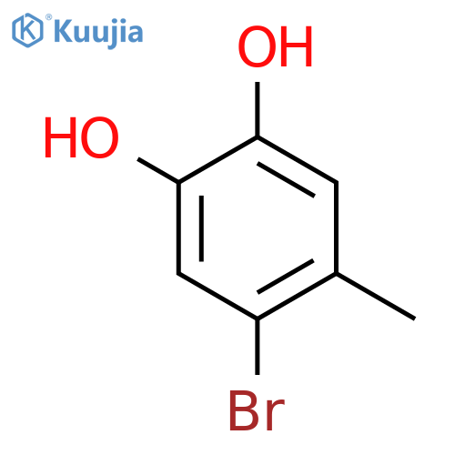 1,2-Benzenediol, 4-bromo-5-methyl- (9CI) structure