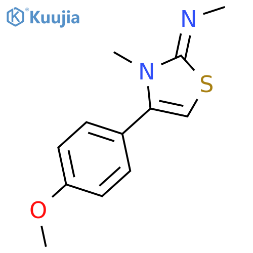 Methanamine, N-[4-(4-methoxyphenyl)-3-methyl-2(3H)-thiazolylidene]- structure