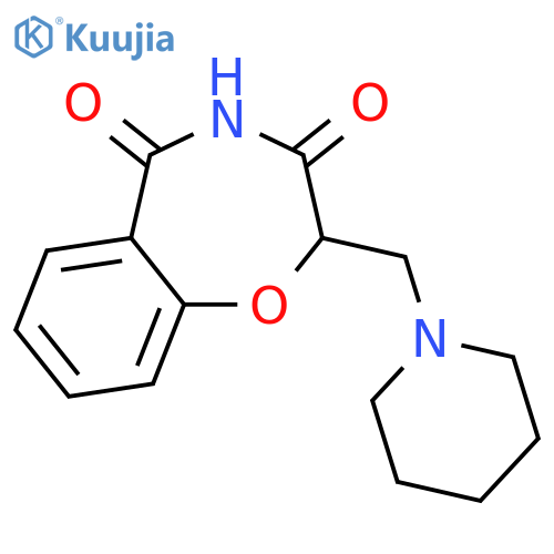 1,4-Benzoxazepine-3,5(2H,4H)-dione, 2-(1-piperidinylmethyl)- structure