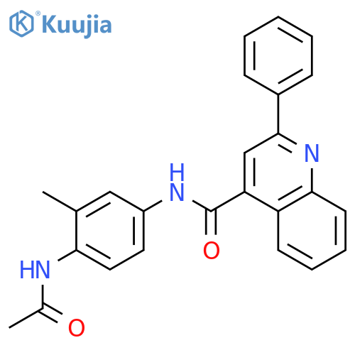 4-Quinolinecarboxamide, N-[4-(acetylamino)-3-methylphenyl]-2-phenyl- structure