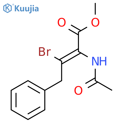 2-Butenoic acid, 2-(acetylamino)-3-bromo-4-phenyl-, methyl ester, (E)- structure