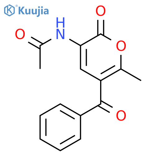 Acetamide, N-(5-benzoyl-6-methyl-2-oxo-2H-pyran-3-yl)- structure