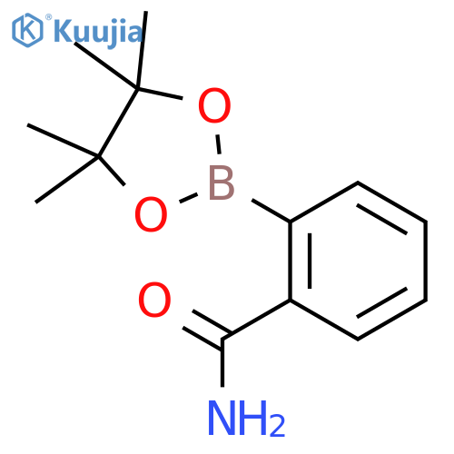 2-(4,4,5,5-Tetramethyl-1,3,2-dioxaborolan-2-yl)benzamide structure