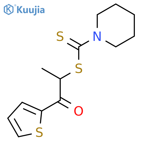 1-Piperidinecarbodithioic acid, 1-methyl-2-oxo-2-(2-thienyl)ethyl ester structure