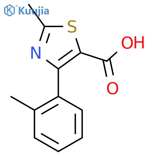 2-Methyl-4-o-tolyl-thiazole-5-carboxylic acid structure
