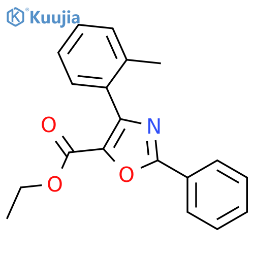 5-Oxazolecarboxylic acid, 4-(2-methylphenyl)-2-phenyl-, ethyl ester structure