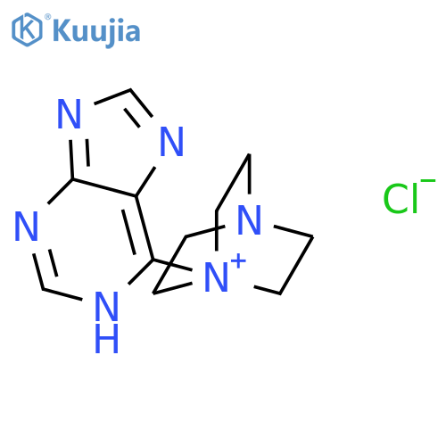 4-Aza-1-azoniabicyclo[2.2.2]octane, 1-(1H-purin-6-yl)-, chloride structure
