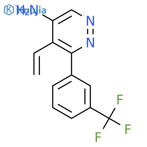 4-Pyridazinamine, 5-ethenyl-6-[3-(trifluoromethyl)phenyl]- structure