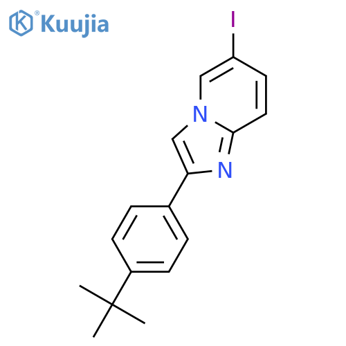 Imidazo[1,2-a]pyridine, 2-[4-(1,1-dimethylethyl)phenyl]-6-iodo- structure
