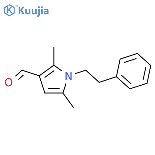 2,5-dimethyl-1-(2-phenylethyl)-1H-pyrrole-3-carbaldehyde structure