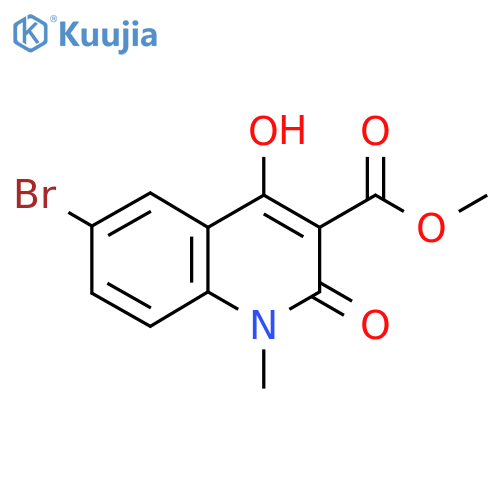 Methyl 6-bromo-4-hydroxy-1-methyl-2-oxo-1,2-dihydroquinoline-3-carboxylate structure