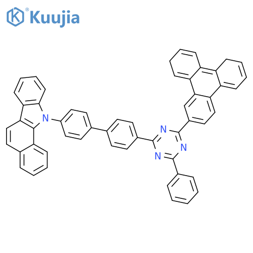 11H-Benzo[a]carbazole, 11-[4'-[4-phenyl-6-(2-triphenylenyl)-1,3,5-triazin-2-yl][1,1'-biphenyl]-4-yl]- structure