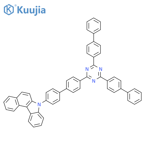 7H-Benzo[c]carbazole, 7-[4'-[4,6-bis([1,1'-biphenyl]-4-yl)-1,3,5-triazin-2-yl][1,1'-biphenyl]-4-yl]- structure
