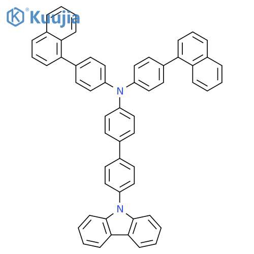[1,1'-Biphenyl]-4-amine, 4'-(9H-carbazol-9-yl)-N,N-bis[4-(1-naphthalenyl)phenyl]- structure
