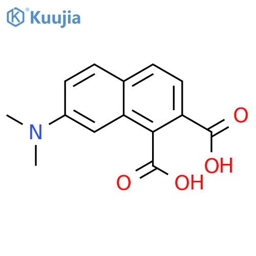 1,2-Naphthalenedicarboxylic acid, 7-(dimethylamino)- structure