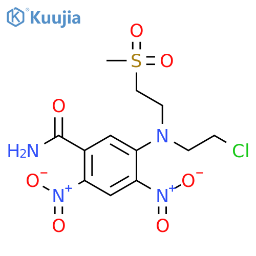 Benzamide, 5-[(2-chloroethyl)[2-(methylsulfonyl)ethyl]amino]-2,4-dinitro- structure
