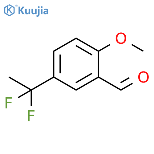 5-(1,1-difluoroethyl)-2-methoxy-benzaldehyde structure