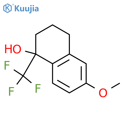 1-Hydroxy-6-methoxy-1-(trifluoromethyl)-1,2,3,4-tetrahydronaphthalene structure