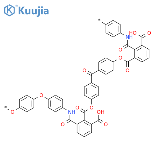 Poly[oxy-1,4-phenyleneoxy-1,4-phenyleneiminocarbonyl(carboxyphenylene)carbonyloxy-1,4-phenylenecarbonyl-1,4-phenyleneoxycarbonyl(carboxyphenylene)carbonylimino-1,4-phenylene] structure