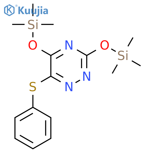 1,2,4-Triazine, 6-(phenylthio)-3,5-bis[(trimethylsilyl)oxy]- structure