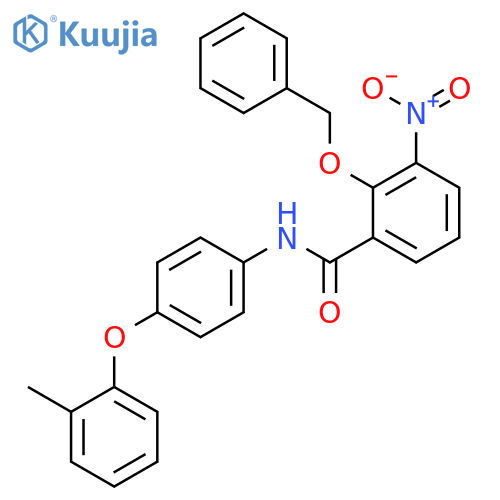 Benzamide, N-[4-(2-methylphenoxy)phenyl]-3-nitro-2-(phenylmethoxy)- structure
