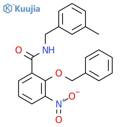 Benzamide, N-[(3-methylphenyl)methyl]-3-nitro-2-(phenylmethoxy)- structure