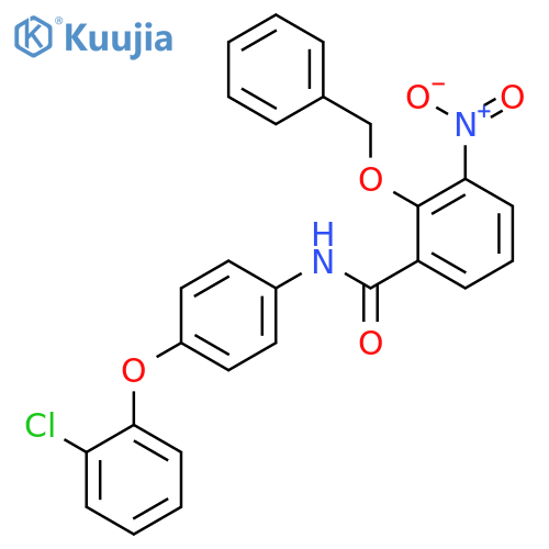 Benzamide, N-[4-(2-chlorophenoxy)phenyl]-3-nitro-2-(phenylmethoxy)- structure