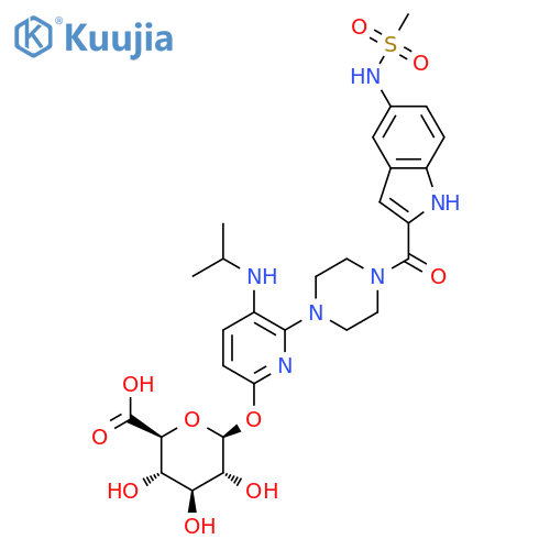 6’-Hydroxy Delavirdine O-β-D-Glucuronide structure