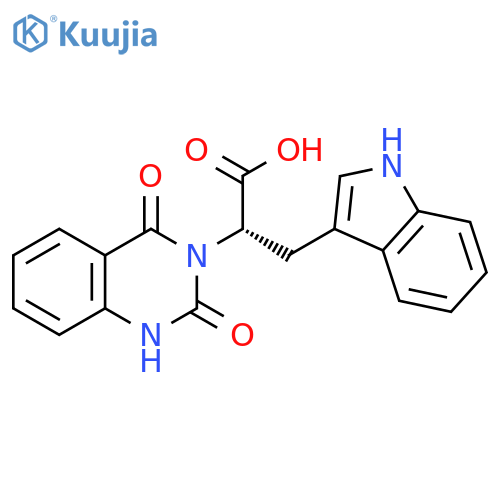 (2S)-2-(2,4-dioxo-1H-quinazolin-3-yl)-3-(1H-indol-3-yl)propanoic acid structure