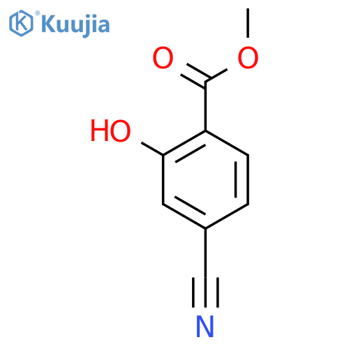 Benzoic acid, 4-cyano-2-hydroxy-, methyl ester structure