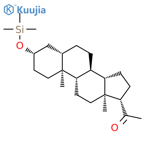Pregnan-20-one, 3-[(trimethylsilyl)oxy]-, (3b,5a)- structure