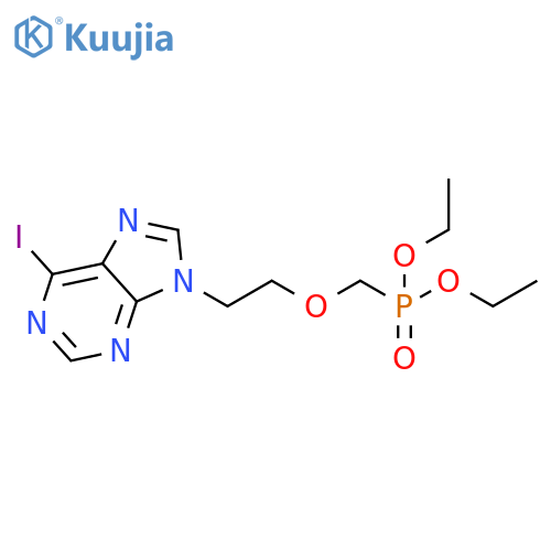 Phosphonic acid, [[2-(6-iodo-9H-purin-9-yl)ethoxy]methyl]-, diethyl ester structure