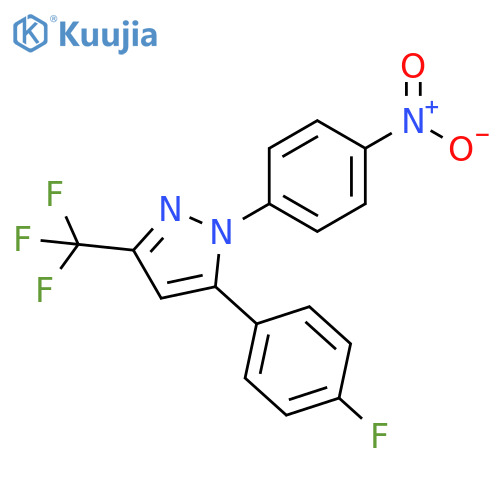 1H-Pyrazole, 5-(4-fluorophenyl)-1-(4-nitrophenyl)-3-(trifluoromethyl)- structure