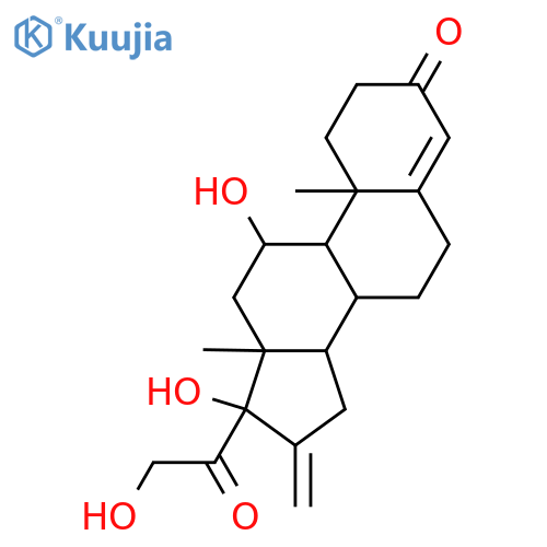 11,17,21-Trihydroxy-16-methylenepregn-4-ene-3,20-dione; (11α,17α)-form structure