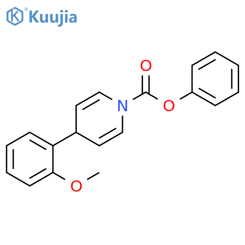 1(4H)-Pyridinecarboxylic acid, 4-(2-methoxyphenyl)-, phenyl ester structure