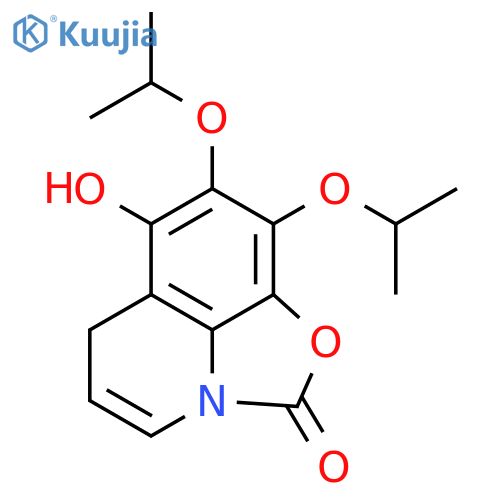 2H,6H-Oxazolo[5,4,3-ij]quinolin-2-one,7-hydroxy-8,9-bis(1-methylethoxy)- structure