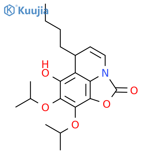 2H,6H-Oxazolo[5,4,3-ij]quinolin-2-one,6-butyl-7-hydroxy-8,9-bis(1-methylethoxy)- structure