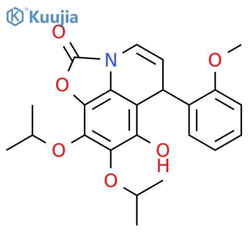 2H,6H-Oxazolo[5,4,3-ij]quinolin-2-one,7-hydroxy-6-(2-methoxyphenyl)-8,9-bis(1-methylethoxy)- structure