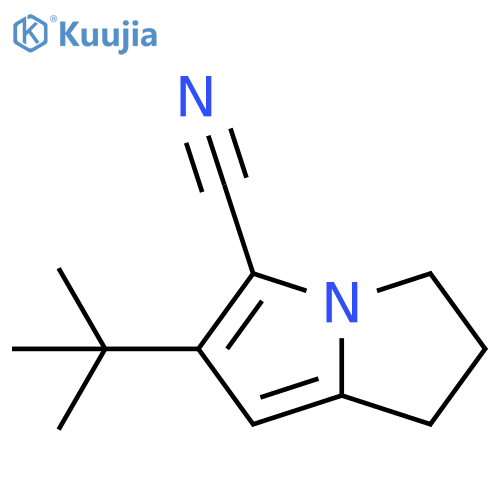 6-(1,1-dimethylethyl)-2,3-dihydro-1H-Pyrrolizine-5-carbonitrile structure