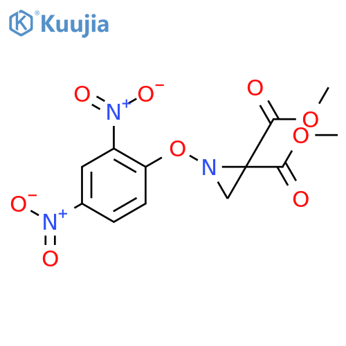 2,2-Aziridinedicarboxylic acid, 1-(2,4-dinitrophenoxy)-, dimethyl ester structure