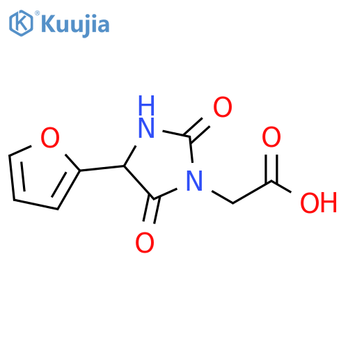 1-Imidazolidineacetic acid, 4-(2-furanyl)-2,5-dioxo- structure
