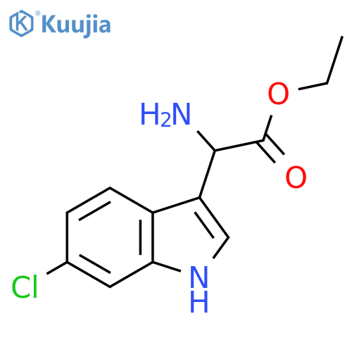 ethyl 2-amino-2-(6-chloro-1H-indol-3-yl)acetate structure