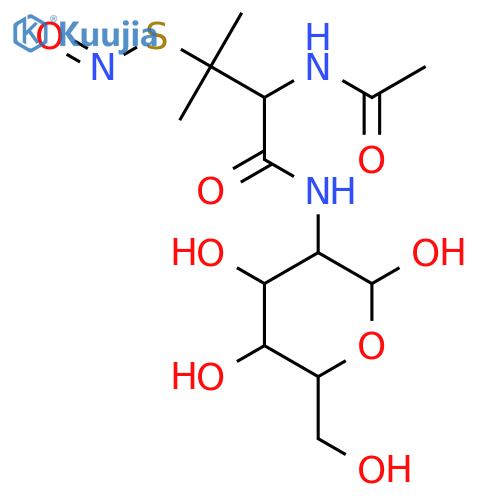 N-(2-Deoxy-α,β-D-glucopyranosyl)-S-nitroso-N-acetyl-D,L-penicillamine structure