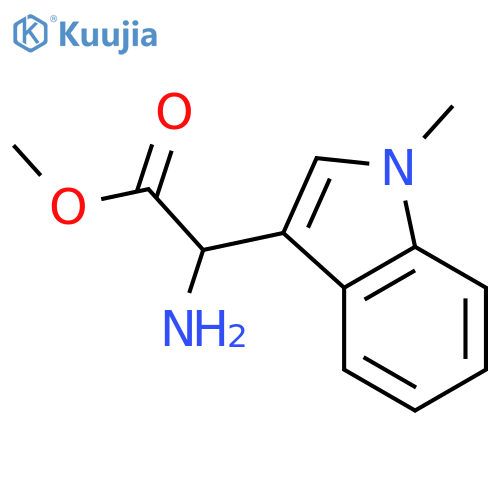 methyl 2-amino-2-(1-methyl-1H-indol-3-yl)acetate structure