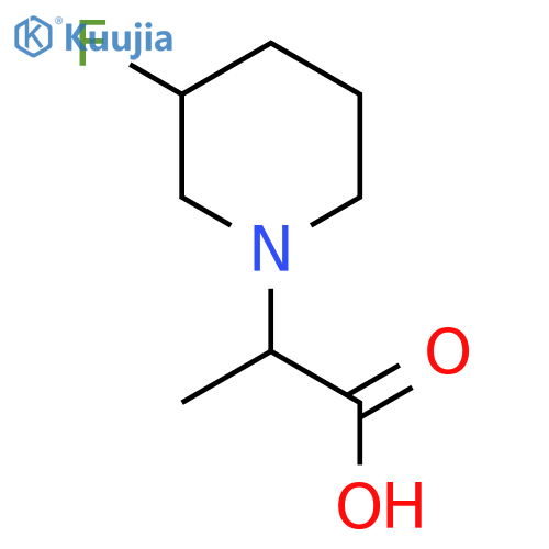2-(3-Fluoropiperidin-1-yl)propanoic acid structure