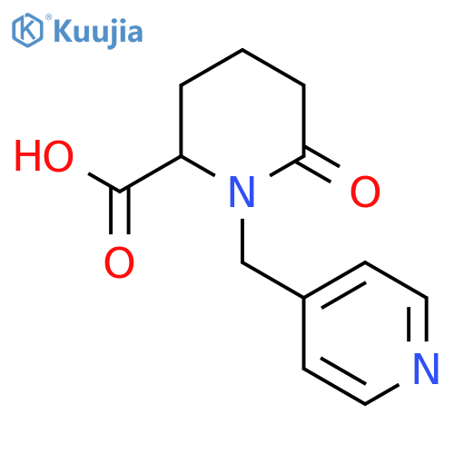 6-Oxo-1-(pyridin-4-ylmethyl)piperidine-2-carboxylic acid structure