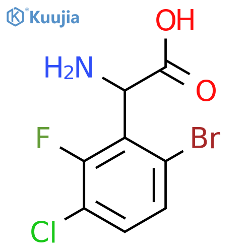 2-amino-2-(6-bromo-3-chloro-2-fluorophenyl)acetic acid structure